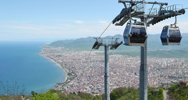 Ordudaki teleferik 9 günde 100 bin yolcu taşıdı