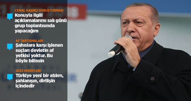 Cumhurbaşkanı Erdoğandan Kaşıkçı soruşturmasına ilişkin açıklama