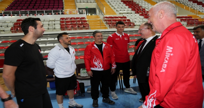 A Milli Erkek Voleybol Takımında Letonya maçı hazırlıkları