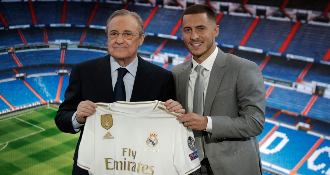 Real Madrid, en pahalı transferi Hazardı tanıttı