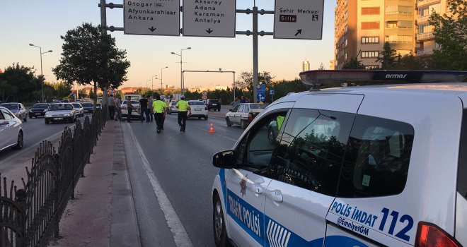 Aynı bölgede yarım saatte 3 zincirleme trafik kazası