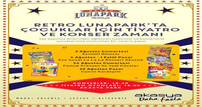 Retro Lunapark’ta çocukların neşesi, ağustosta daha da artıyor