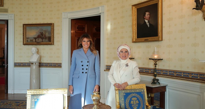 Emine Erdoğandan ev sahipliği için Melania Trumpa teşekkür