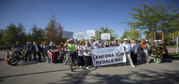 Kanser hastaları ve hekimler lenfomaya dikkati çekmek için pedal çevirdi