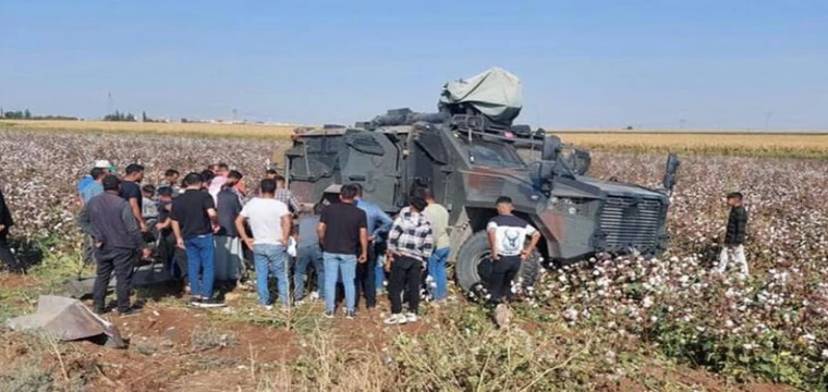 Zırhlı araç tarlaya devrildi; 3 asker yaralandı