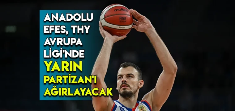 Anadolu Efes, THY Avrupa Ligi'nde yarın Partizan'ı ağırlayacak