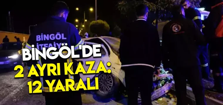 Bingöl'de 2 ayrı kaza: 12 yaralı