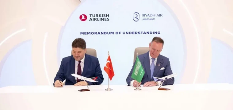 THY ile Riyadh Air arasında işbirliği anlaşması imzalandı