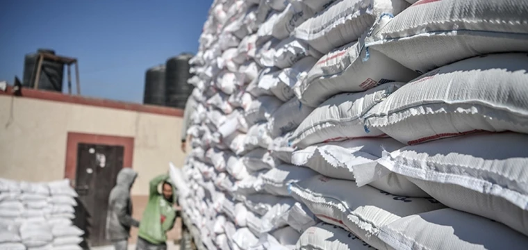 Türkiye'de hibe aldığı unları Filistinlilere götüren UNRWA'nın teslimatı İsrail tarafından bloke edildi