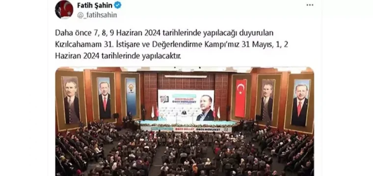 Kızılcahamam Kampı'nın tarihi öne çekildi