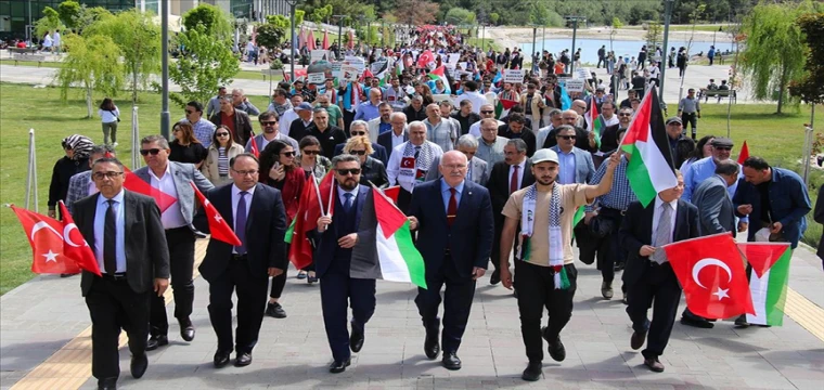 Uşak Üniversitesi'nde İsrail'in saldırıları protesto edildi