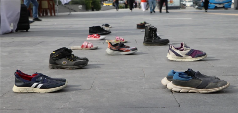 Niğde'de çocuklar, İsrail'in Filistin'e yönelik saldırılarını protesto etti