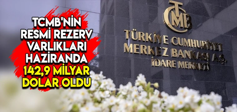 TCMB'nin resmi rezerv varlıkları haziranda 142,9 milyar dolar oldu