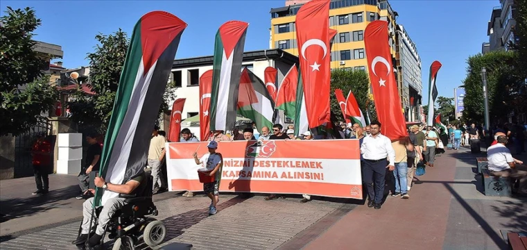 Trabzon'da Filistin'e destek yürüyüşü