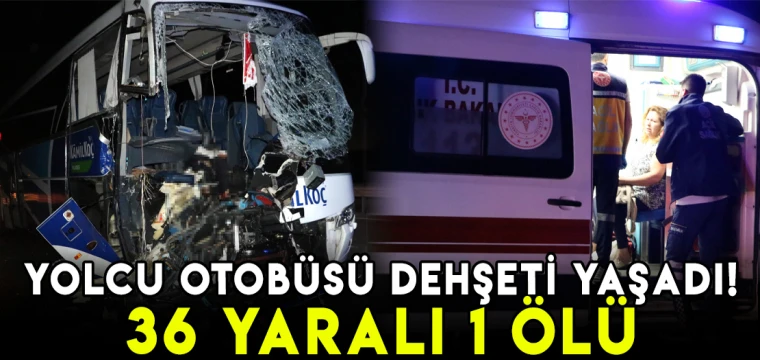 Yolcu otobüsü dehşeti yaşadı!36 yaralı 1 ölü!