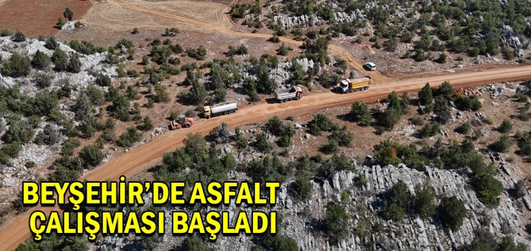 Beyşehir’de asfalt çalışması başladı