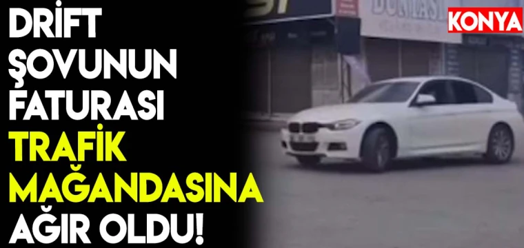 Drift şovunun faturası ağır oldu!