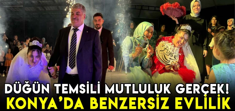 Düğün temsili mutluluk gerçek! Ayşenur'un hayali gerçek oldu