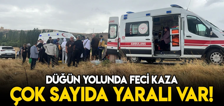 Düğün yolunda feci kaza: Çok sayıda yaralı var