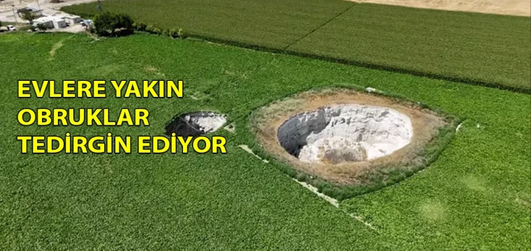 Evlere yakın obruklar tedirgin ediyor