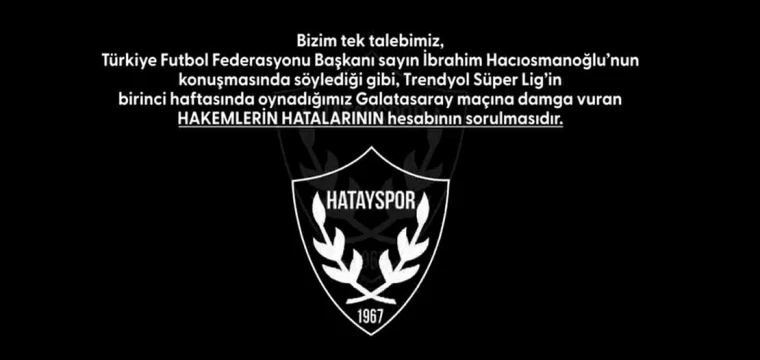 Hatayspor yönetiminden TFF'ye 'VAR' tepkisi