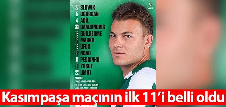 Kasımpaşa maçının ilk 11’i belli oldu