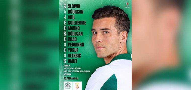 Konyaspor’un ilk 11’i belli oldu