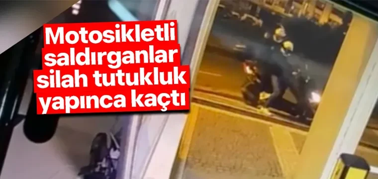 Motosikletli saldırganlar silah tutukluk yapınca kaçtı