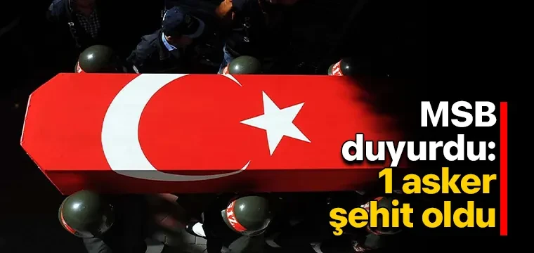 MSB duyurdu: 1 asker şehit oldu