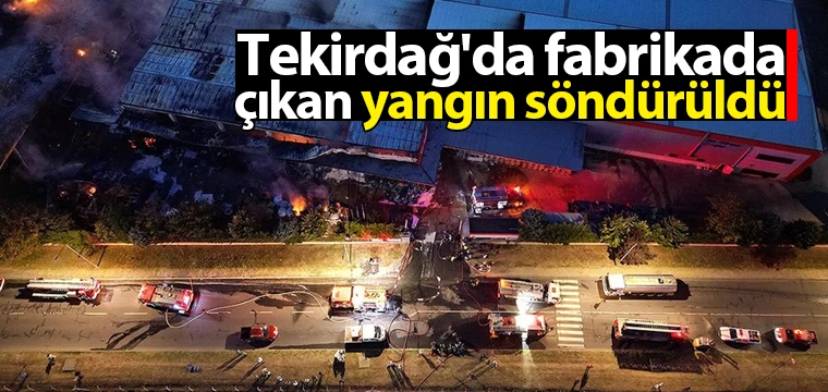 Tekirdağ'da fabrikada çıkan yangın söndürüldü