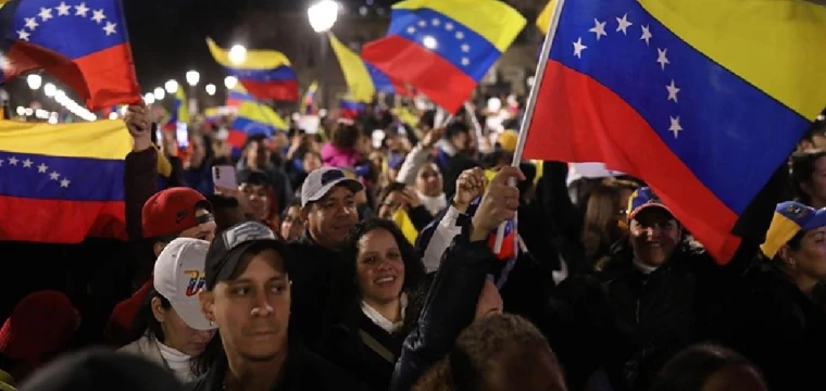 Venezuelalı göçmenlerden seçim protestosu