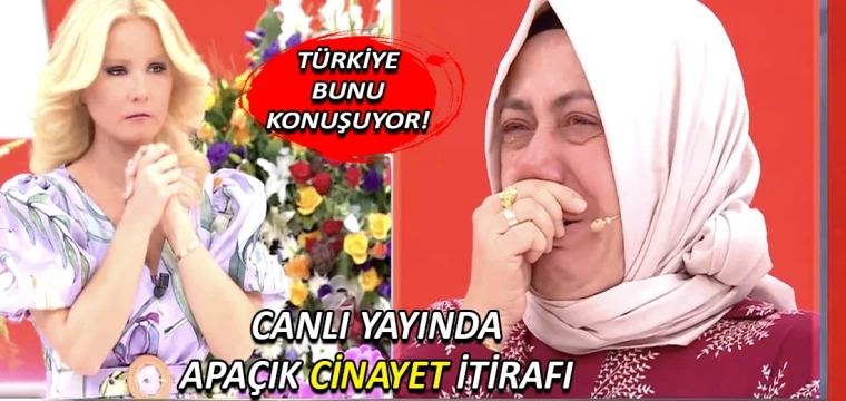 Canlı yayında apaçık cinayet itirafı