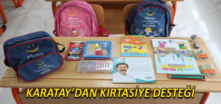 Karatay’dan kırtasiye desteği