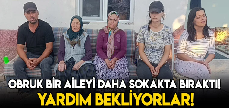 Konya'da obruk bir aileyi daha sokakta bıraktı! Yardım bekliyorlar!