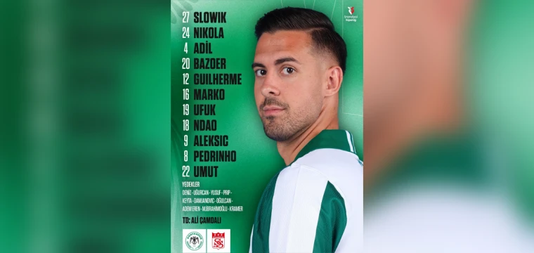 Konyaspor’un Sivasspor karşısında ilk 11’i belli oldu