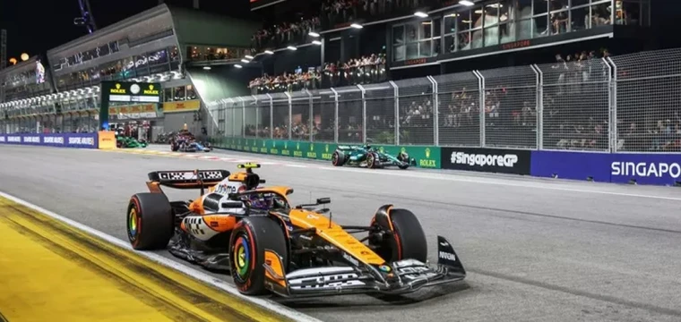 Norris, Singapur GP'de kazandı