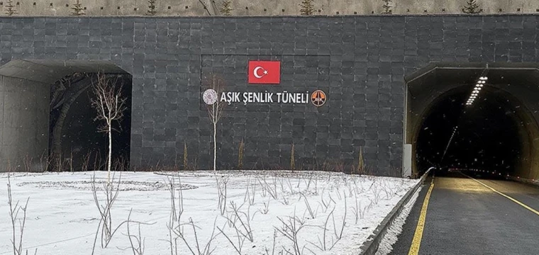 Aşık Şenlik Tüneli'nin 2. tüpü yarın açılacak