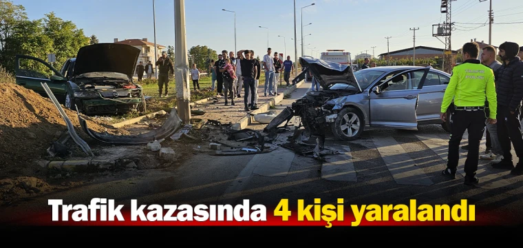 Konya'da trafik kazasında 4 kişi yaralandı