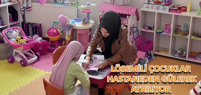 Lösemili çocuklar hastaneden gülerek ayrılıyor