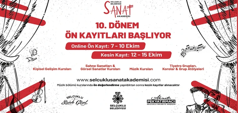 SELÇUKLU SANAT AKADEMİSİ’NDE KAYITLAR BAŞLIYOR