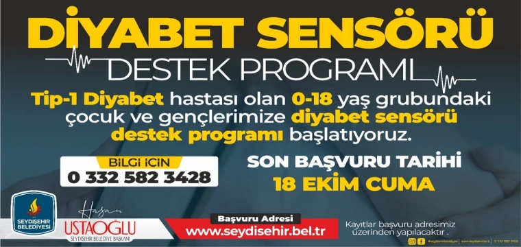 Seydişehir Belediyesi’nden diyabet sensörü desteği