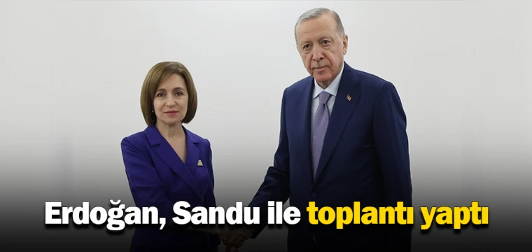 Erdoğan, Sandu ile toplantı yaptı