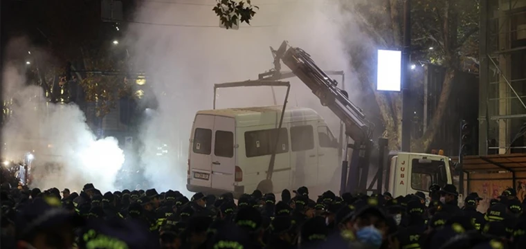 Gürcistan'da seçim sonuçlarına protesto