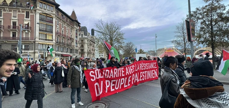 İsrail'in saldırıları Cenevre'de protesto edildi