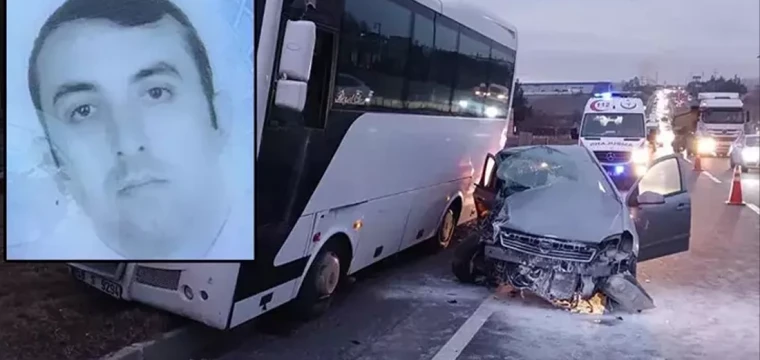 Takla atan otomobil, servis midibüsüyle çarpıştı