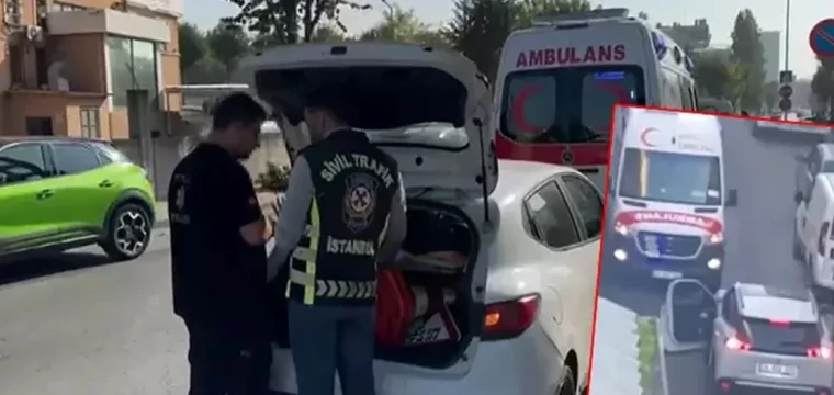 Yol isteyen ambulans kamyonet çıktı