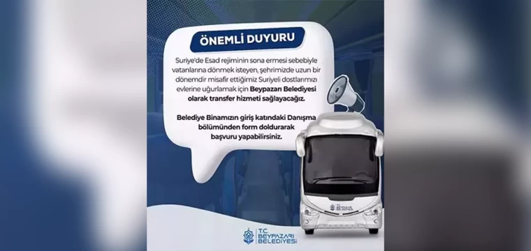 Beypazarı'ndan Suriye'ye dönüş hizmeti