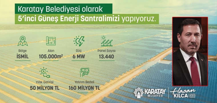 Karatay’dan 5. Güneş Enerjisi Santrali