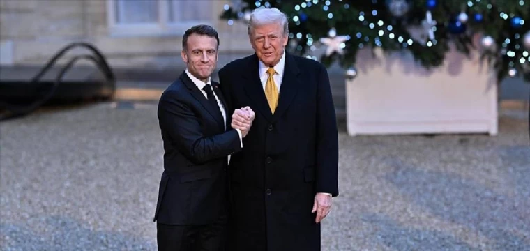 Macron, Trump'ı Paris'te ağırladı