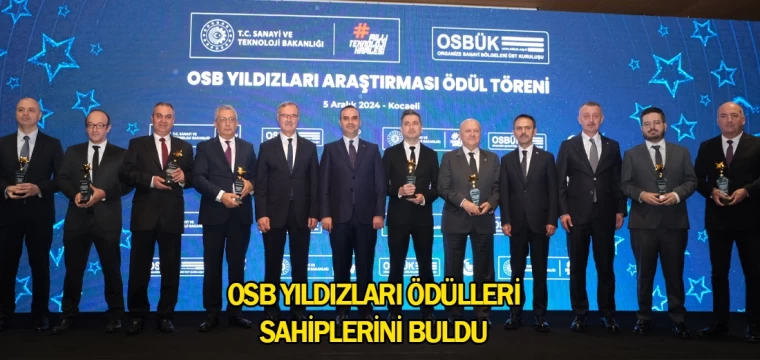 OSB yıldızları ödülleri sahiplerini buldu